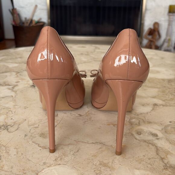 Salvatore Ferragamo Osimo Patent Leather Vara Bow High-Heel Pumps Ballerina Pink - Picture 11 of 16